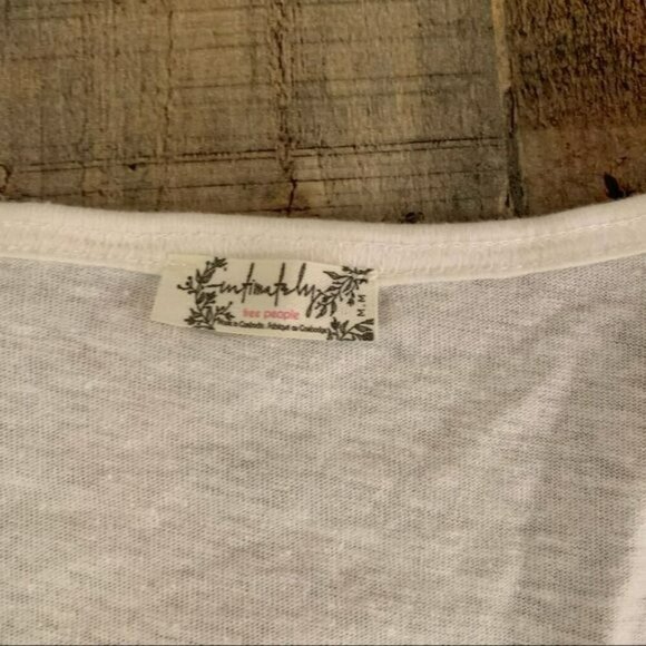 Free people intimately womens white bodysuit with puff shoulder sleeves -M - Picture 4 of 7